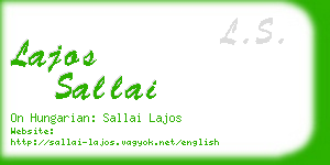 lajos sallai business card